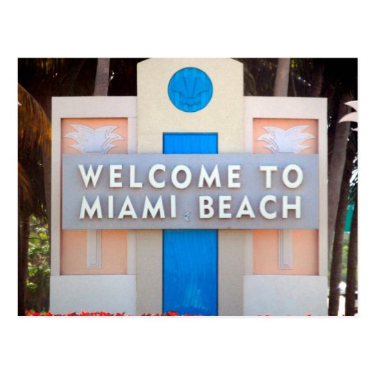 Carte Postale USA - Florida - Miami Beach - Welcome Sign