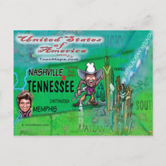 Carte Postale USA Fun Map