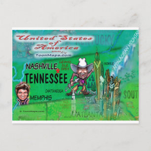 Carte Postale USA Fun Map