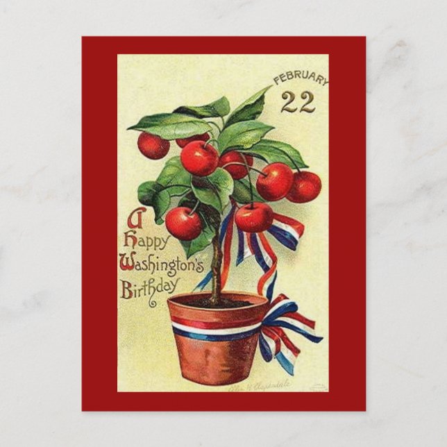 Carte Postale USA Geo Washingtons Anniversaire (Devant)