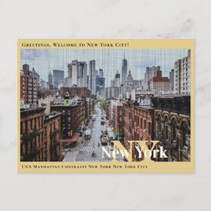 Carte Postale USA Manhattan contraste New York New York City
