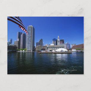 Carte Postale USA, Massachusetts, Boston skyline et Financial