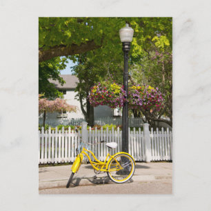 Carte Postale USA, Michigan, île Mackinac. Vélo jaune