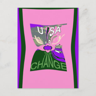 Carte Postale USA Millennial rose change vecteur Inspiration