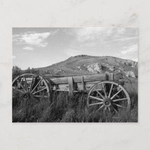 Carte Postale USA, Montana, Bannack State Park Vieux wagon fait