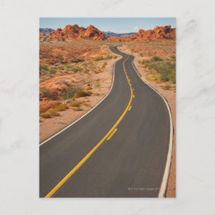 Carte Postale USA, Nevada, Valley of Fire, desert road