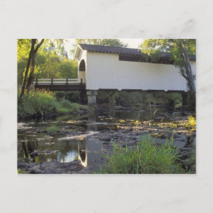 Carte Postale USA, Oregon. Pont couvert de Harris sur Marys
