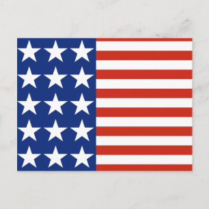 Carte postale USA Red White and Blue Stars