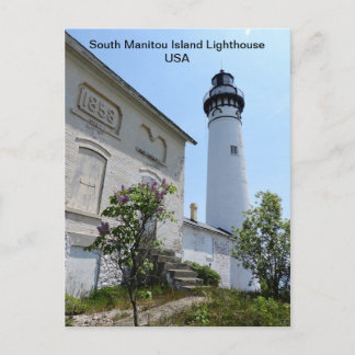 Carte Postale USA South Manitou Island Lighthouse Lake Michigan