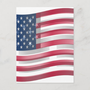 Carte Postale USA Unites : Stripes & Stars en Gras Design