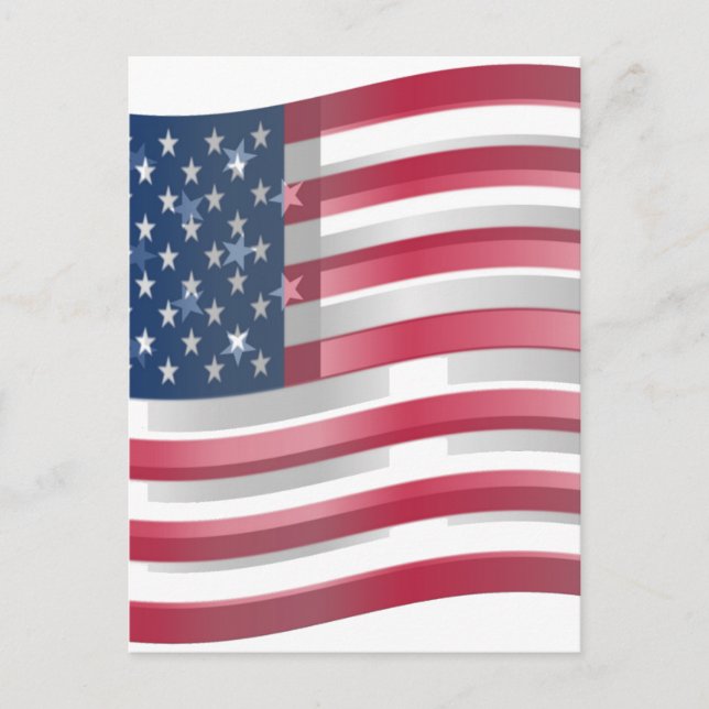 Carte Postale USA Unites : Stripes & Stars en Gras Design (Devant)