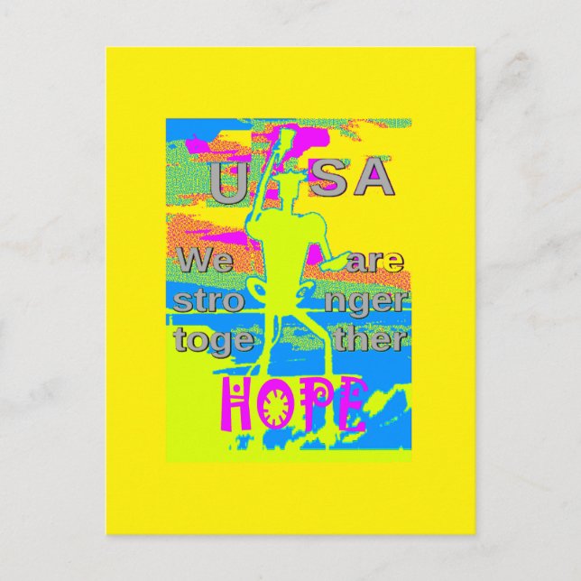 Carte Postale USA Unity Design : Espoir et force (Devant)