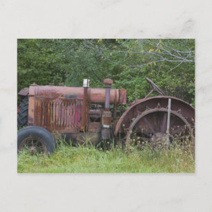 Carte Postale USA, Vermont, MANCHESTER : Antique ferme tracteur