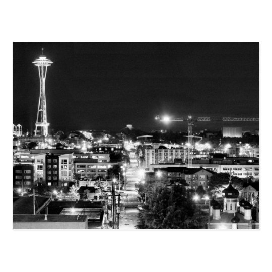Carte Postale USA - Washington - Seattle - Space Needle in B&W