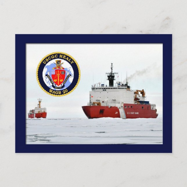 Carte Postale USCG brise-glace HEALY, mer de Beaufort, Alaska (Devant)
