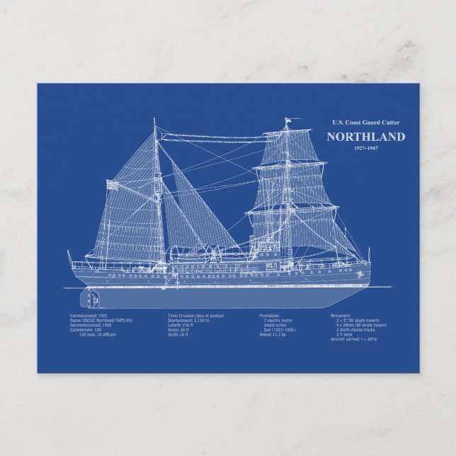 Carte Postale USCG Cutter Northland wpg-49 - ABD (Devant)