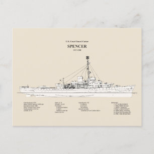 Carte Postale USCG Cutter Spencer wpg-36 - SBD