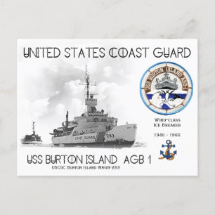 Carte Postale USCGC Burton Island WAGB-283 Ice Breaker