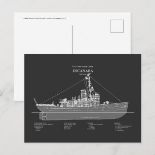 Carte Postale USCGC Escanaba wpc-77 - PD