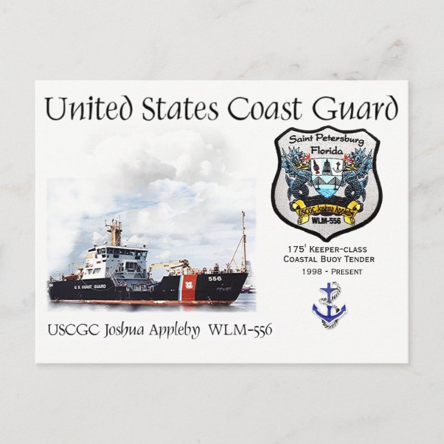 Carte Postale USCGC Joshua Appleby WLM-556 Offre de bouée côtièr (Devant)