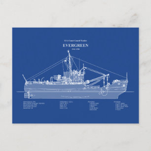 Carte Postale USCGT À feuillage persistant wlb-295 - ABD