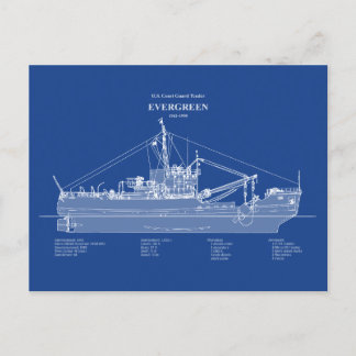 Carte Postale USCGT À feuillage persistant wlb-295 - ABD