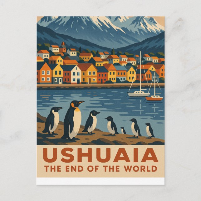 Carte Postale Ushuaia – La Fin du Monde (Devant)