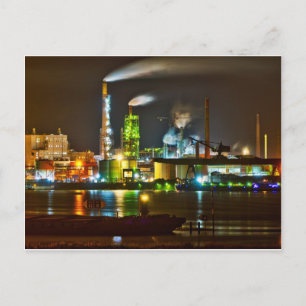 Carte Postale Usine couleur bonbon