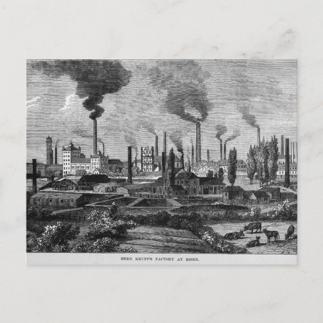 Carte Postale Usine de Herr Krupp à Essen, Allemagne (Devant)