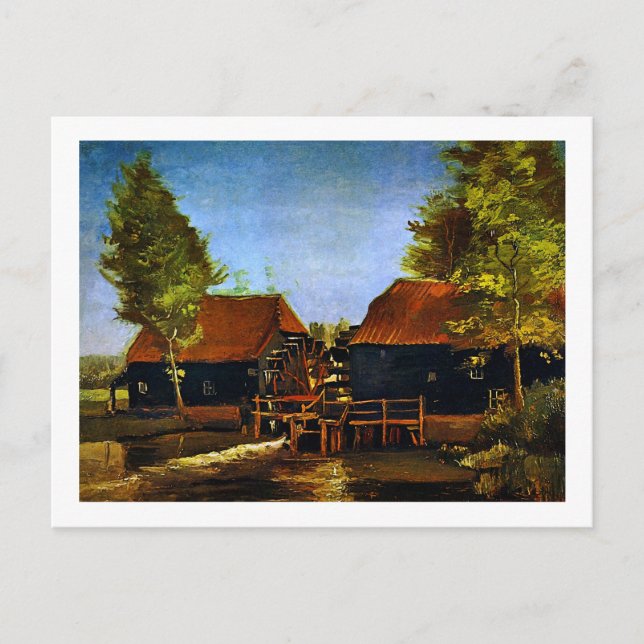 Carte Postale Usine d'eau à Kollen (F48a) Van Gogh Art (Devant)