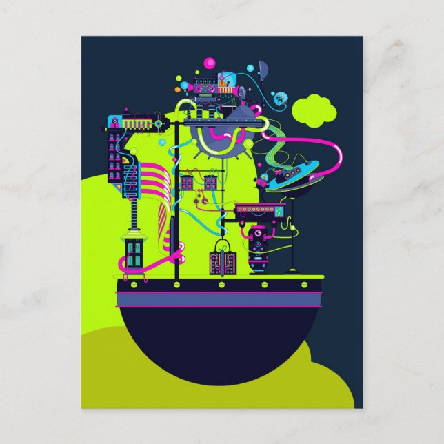 Carte Postale Usine Monster (Devant)