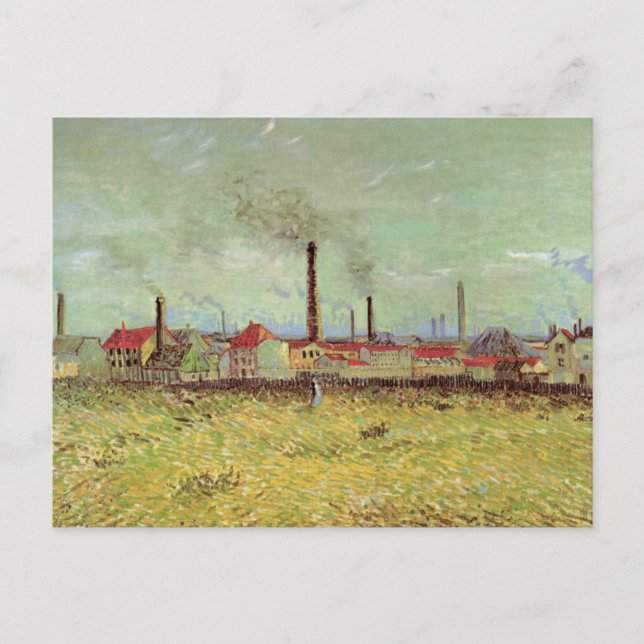 Carte Postale Usines à Asnieres par Vincent van Gogh (Devant)