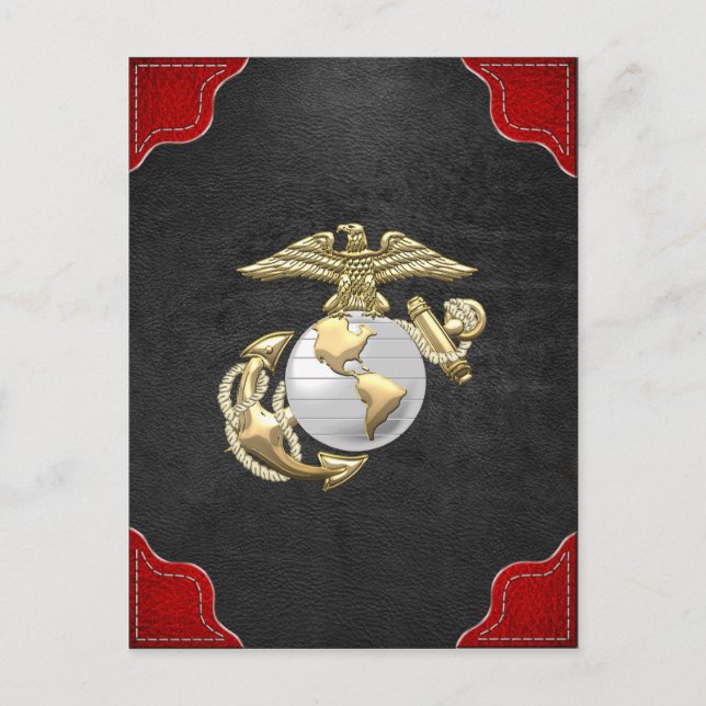 Carte Postale USMC Eagle, Globe & Ancre (EGA) [3D] (Devant)