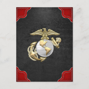 Carte Postale USMC Eagle, Globe & Ancre (EGA) [3D]