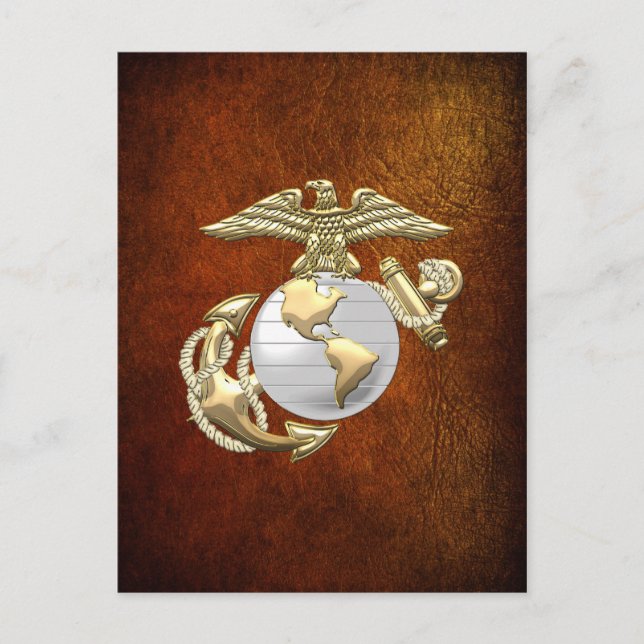 Carte Postale USMC Eagle, Globe & Ancre (EGA) [3D] (Devant)