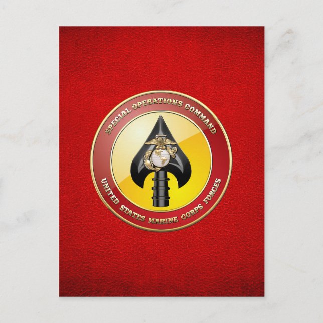 Carte Postale USMC Opérations spéciales (MARSOC) [3D] (Devant)