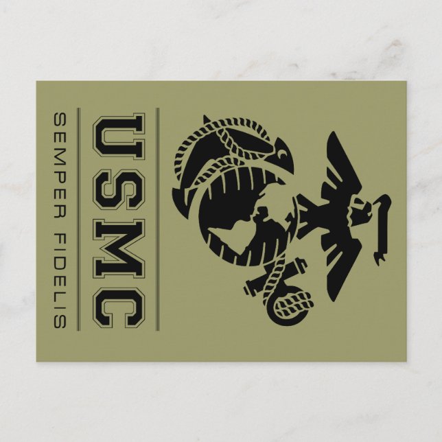 Carte Postale USMC Semper Fidelis [Semper Fi] becomes (Devant)