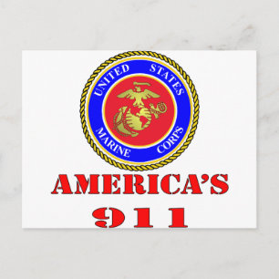 Carte Postale USMC United States Marine Corps America’s 911