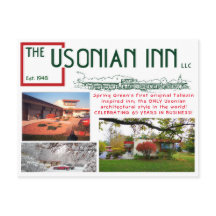Usonian Inn Anniversary post card