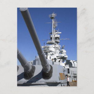 Carte Postale USS Alabama Cuirassé à la Memorial des Cuirassés