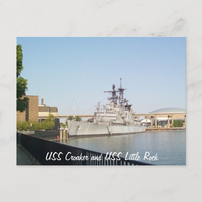 Carte Postale USS Croaker et USS Little Rock (Devant)
