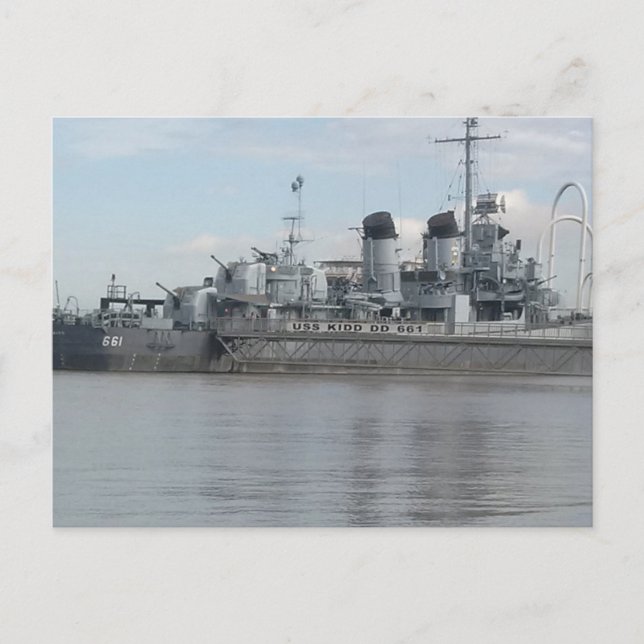 Carte postale USS KIDD DD 661 (Devant)