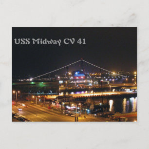 Carte Postale USS Midway la nuit