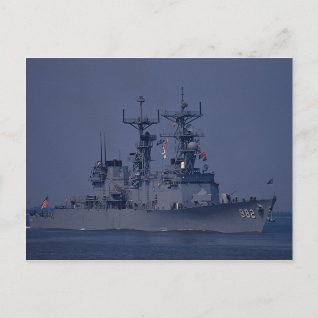Carte Postale USS Nicholson", destroyer de classe d'épinette (Devant)