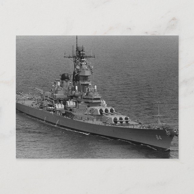 Carte Postale USS Wisconsin (BB-64) (Devant)