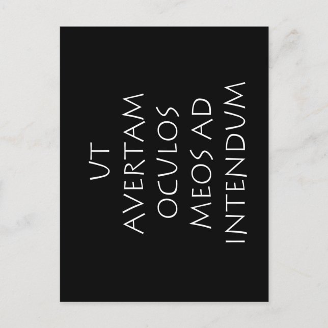 Carte Postale Ut avertam oculos meds ad intendum (Devant)