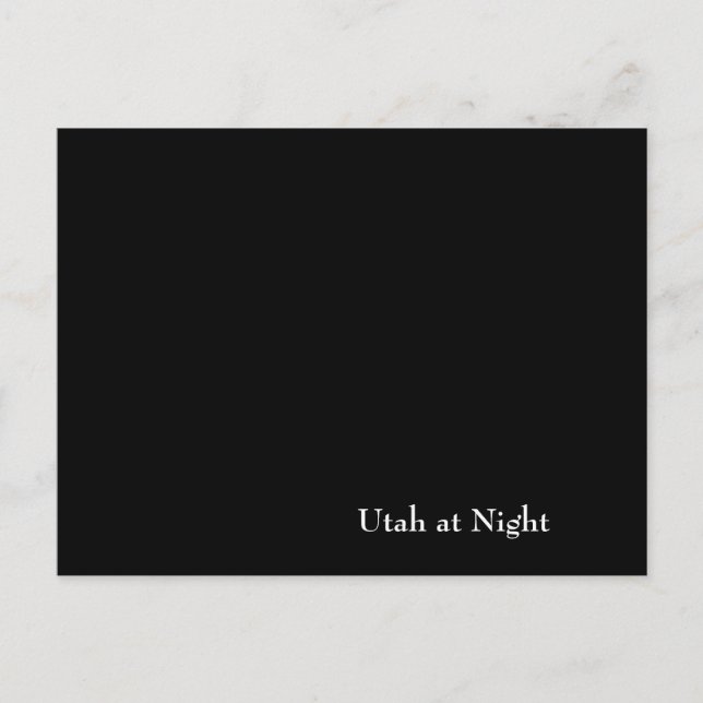 Carte Postale Utah at Night (Devant)