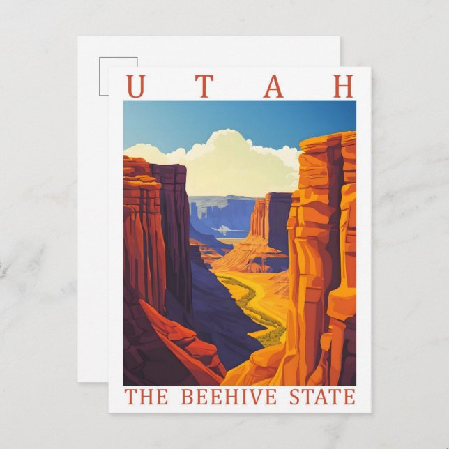 Carte Postale Utah Beehive State USA Travel Place (Devant / Derrière)