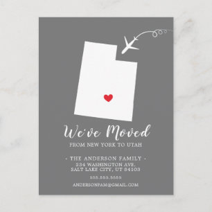 Carte postale UTAH de l'État de déplacement