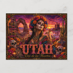 Carte Postale Utah Día de los Muertos Rétro
